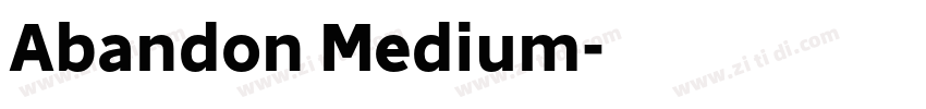 Abandon Medium字体转换